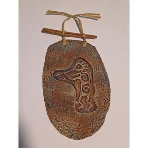 ORIGINAL CLAY CERAMIC WALL ART Made‎ in USA Kokopelli design
